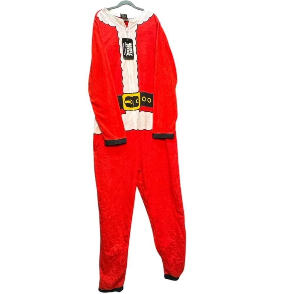 Briefly Stated Men's Santa Claus Red Velvet Union Suit NWT‎ With Minor Flaw S–M